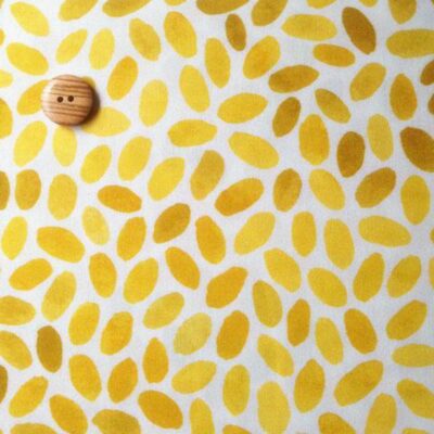 Yellow luna digital print fabric