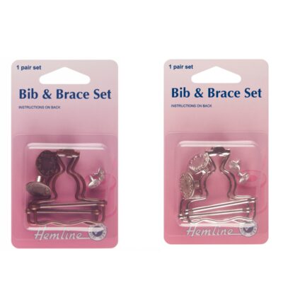 Hemline Bib and Brace Set Nickel