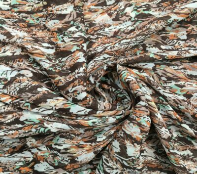 Georgette Fabric Chiffon Feathers Pattern