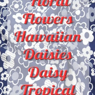 Polycotton Fabric Floral Flower Hawaiian Daisies Daisy Tropical