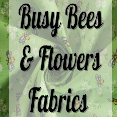 Busy Bees And Flowers Polycotton Fabric