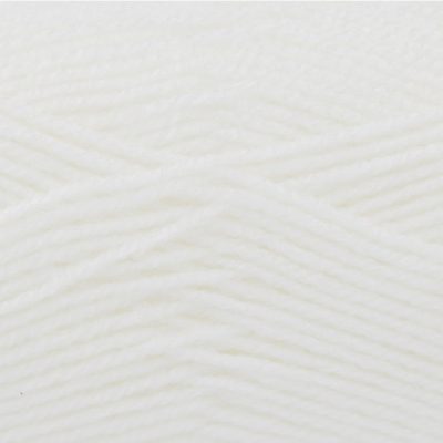 White 100% Acrylic Wool/Yarn Pricewise Double Knitting King Cole - Code(036001) 100g