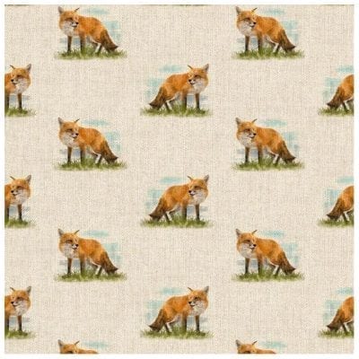 Cotton Rich Linen Look Fabric Fox Upholstery 138cm