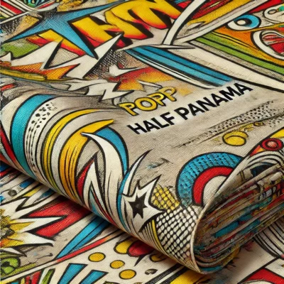 Linen Half Panama Pop Art Fabrics