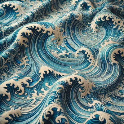 Indonesian Bali Batik "Ocean Waves"