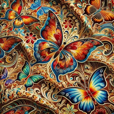 Indonesian Bali Batik “Butterflies Melody”